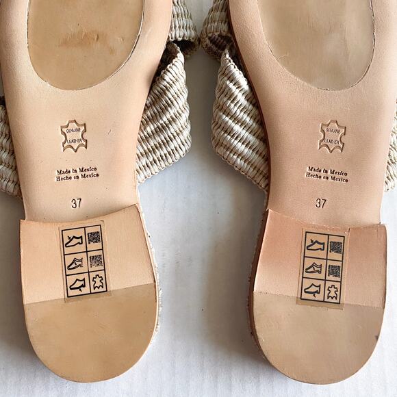 Jenni Kayne Raffia Crossover Sandal in Natural Size 37 - Picture 10 of 10